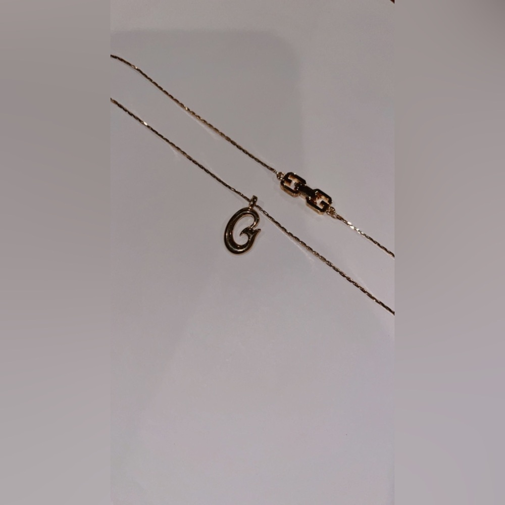 Vintage Givenchy G logo pendant necklace